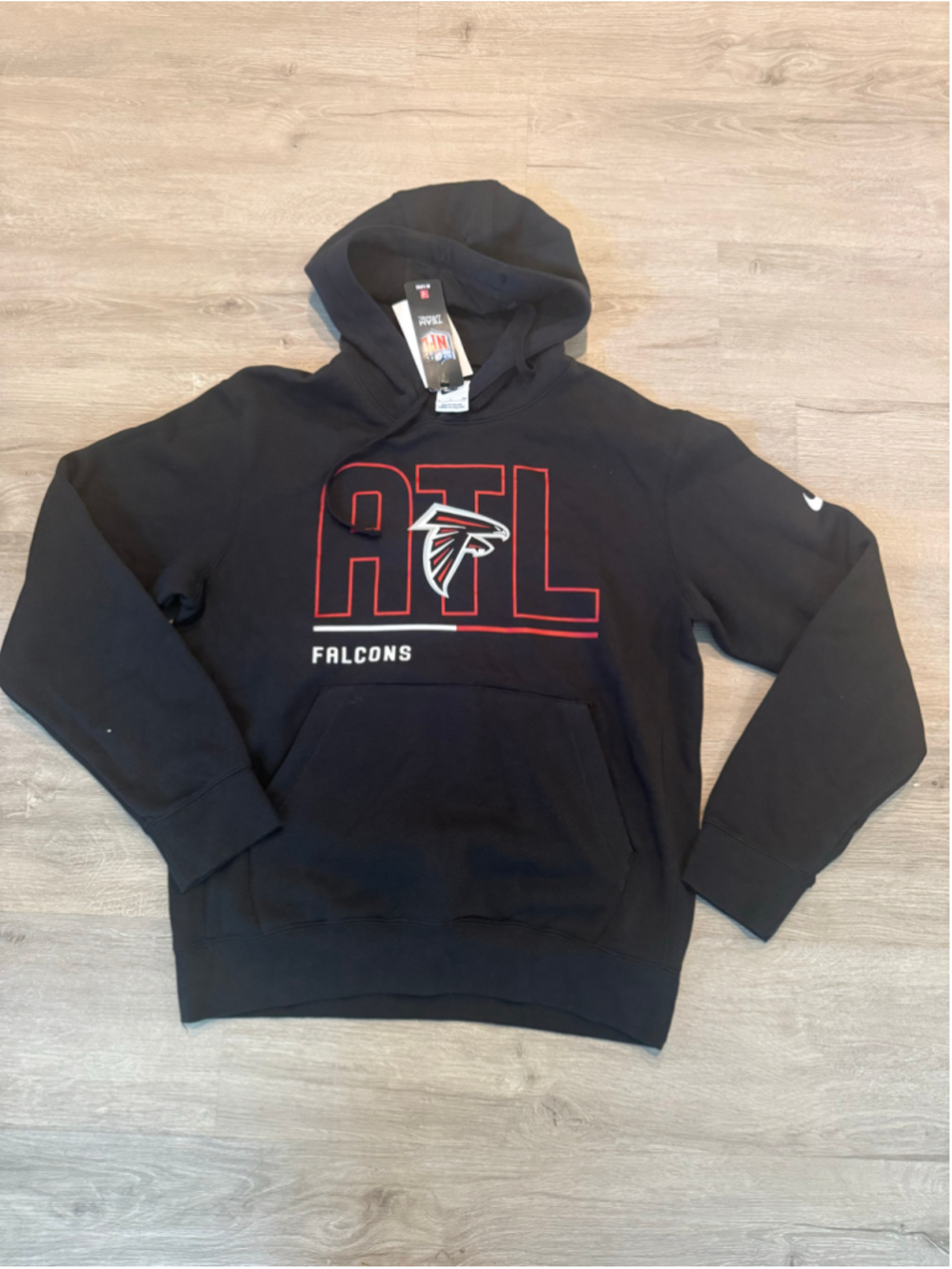Men's Nike Atlanta Falcons Hoodie Sweatshirt Black Red Size S